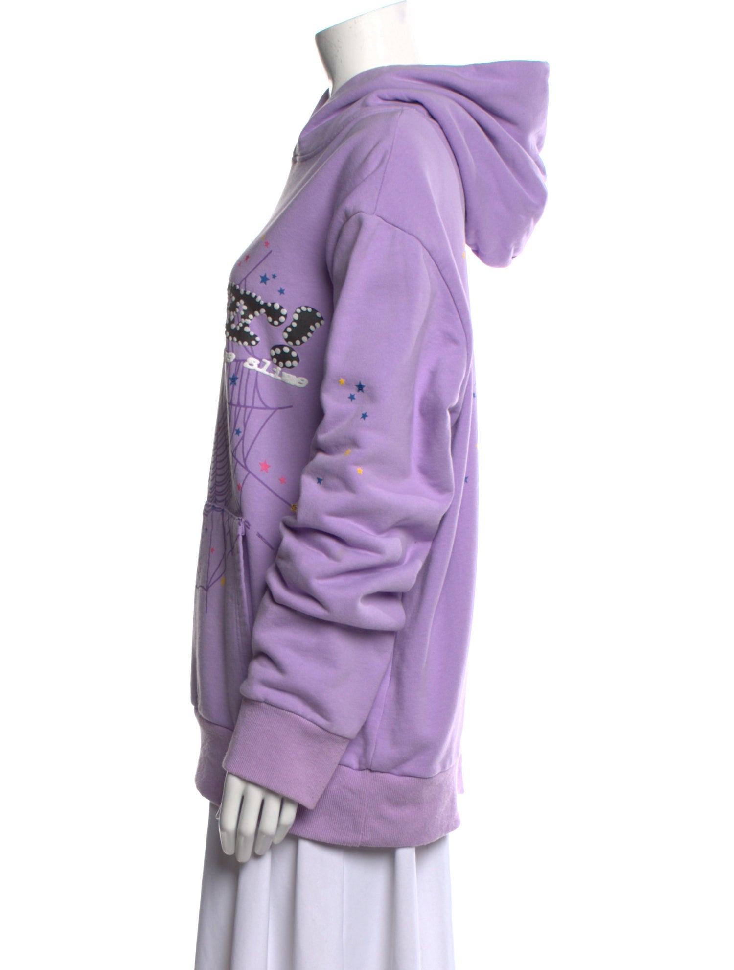 Sp5der Graphic Print V-Neck Sweatshirt